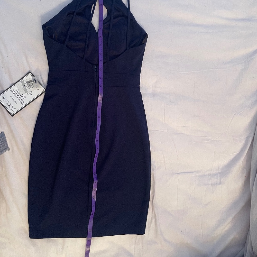 Navy Blue Mini Sexy Cocktail Dress - Picture 6 of 8